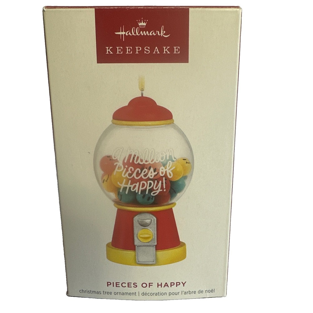 2024 Hallmark Gumball Dispenser Happy Smile Face Pieces Of Happiness Ornament